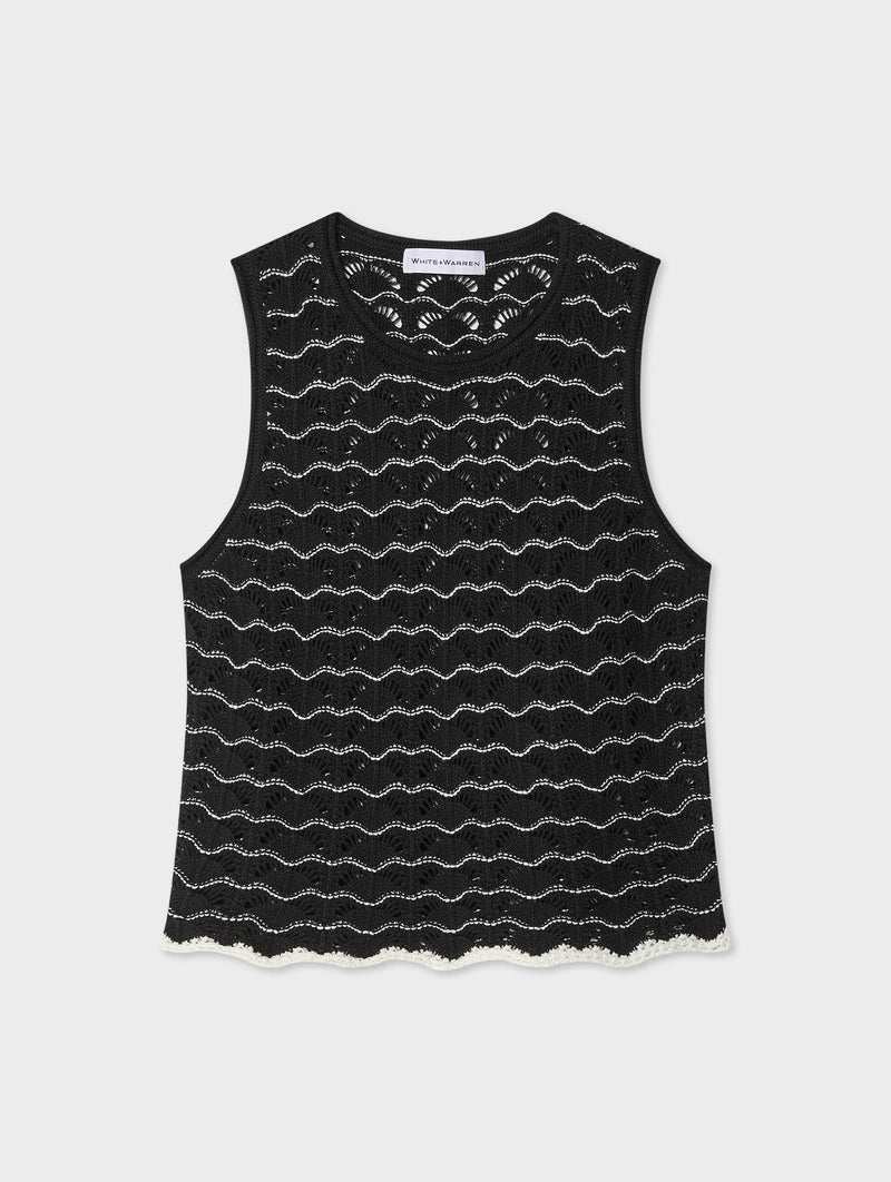Cotton Pointelle Stitch Tank