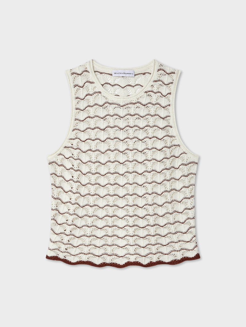 Cotton Pointelle Stitch Tank