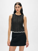 Cotton Pointelle Stitch Tank