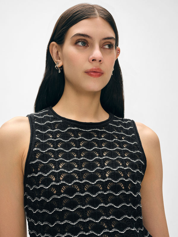 Cotton Pointelle Stitch Tank