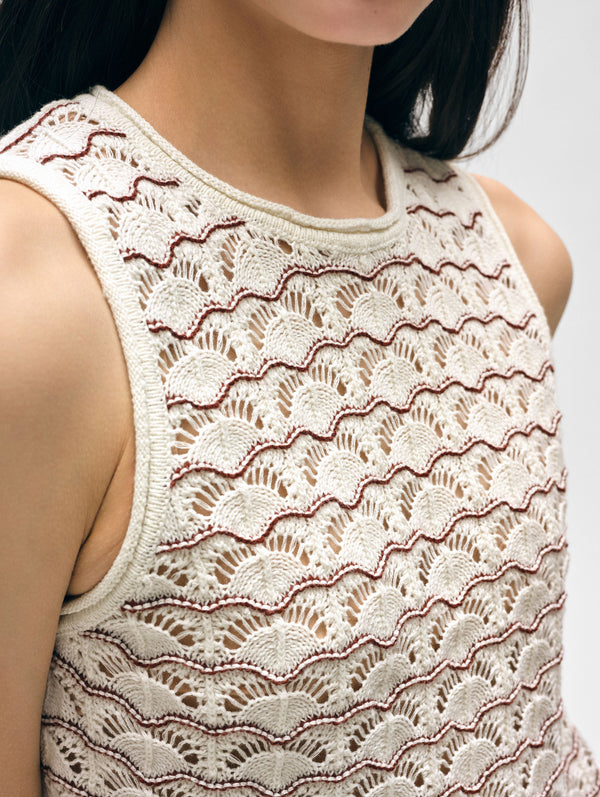 Cotton Pointelle Stitch Tank
