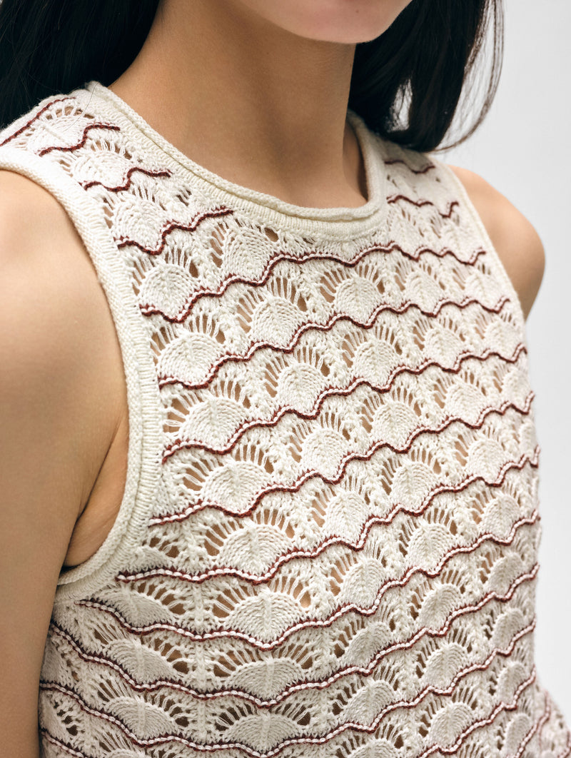 Cotton Pointelle Stitch Tank