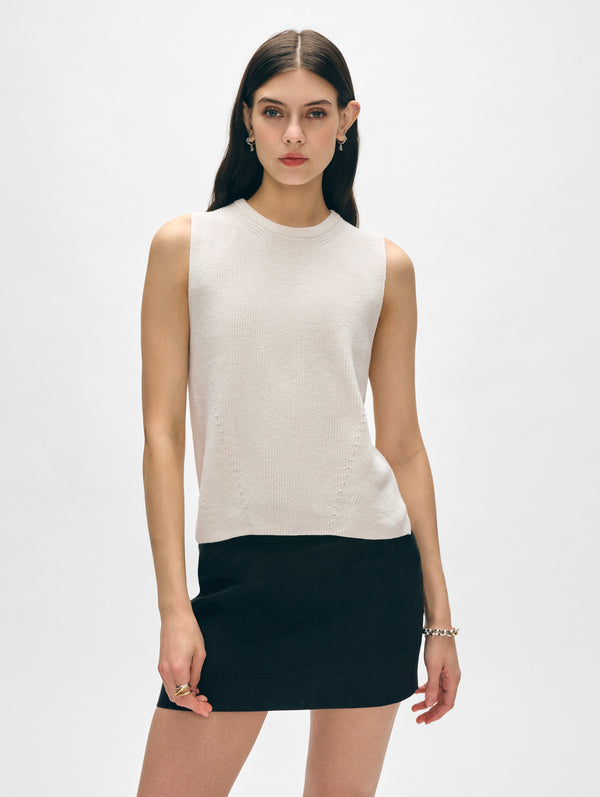 Linen Blend Shell Tank