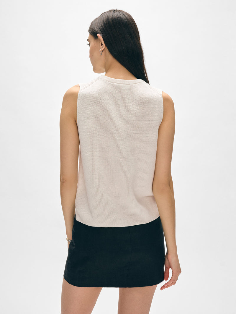 Linen Blend Shell Tank