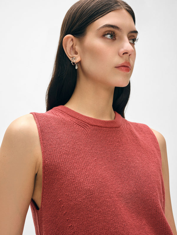 Linen Blend Shell Tank