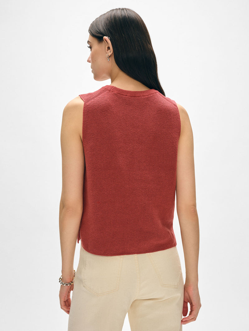 Linen Blend Shell Tank