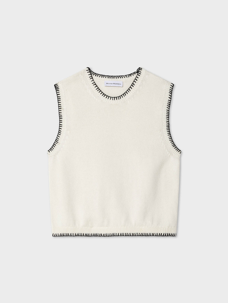 Cotton Blanket Trim Tank