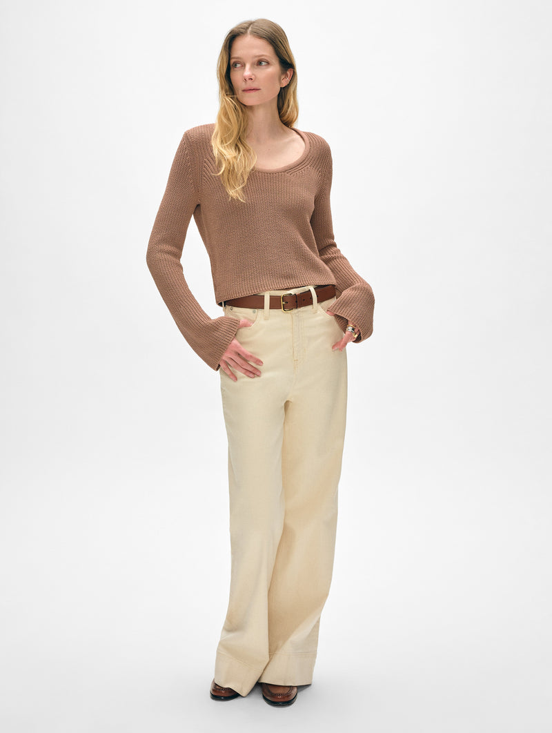 Cotton Tape Fluted Top