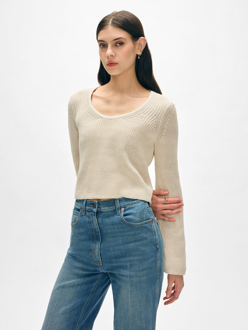 Cotton Tape Fluted Top