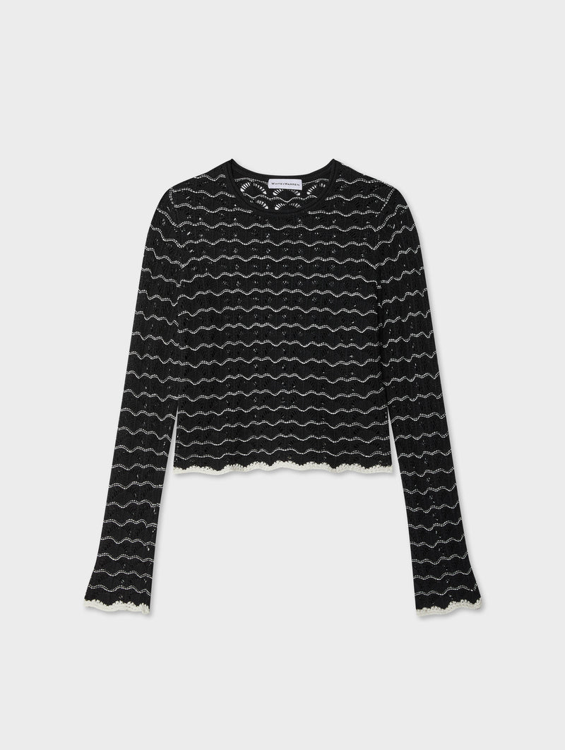 Cotton Pointelle Stitch Top