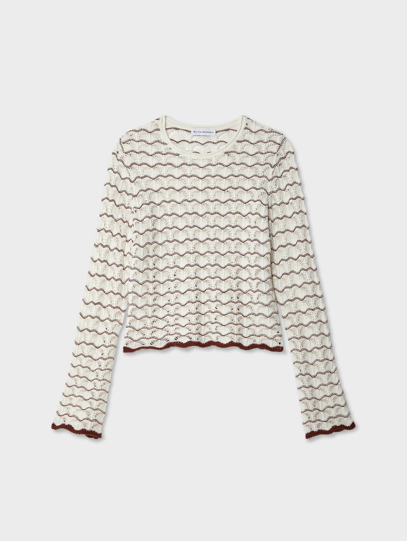 Cotton Pointelle Stitch Top