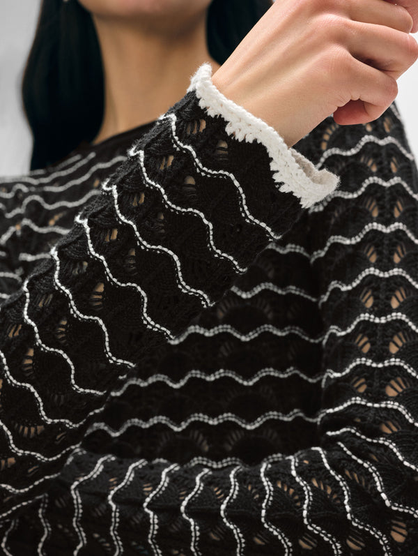 Cotton Pointelle Stitch Top