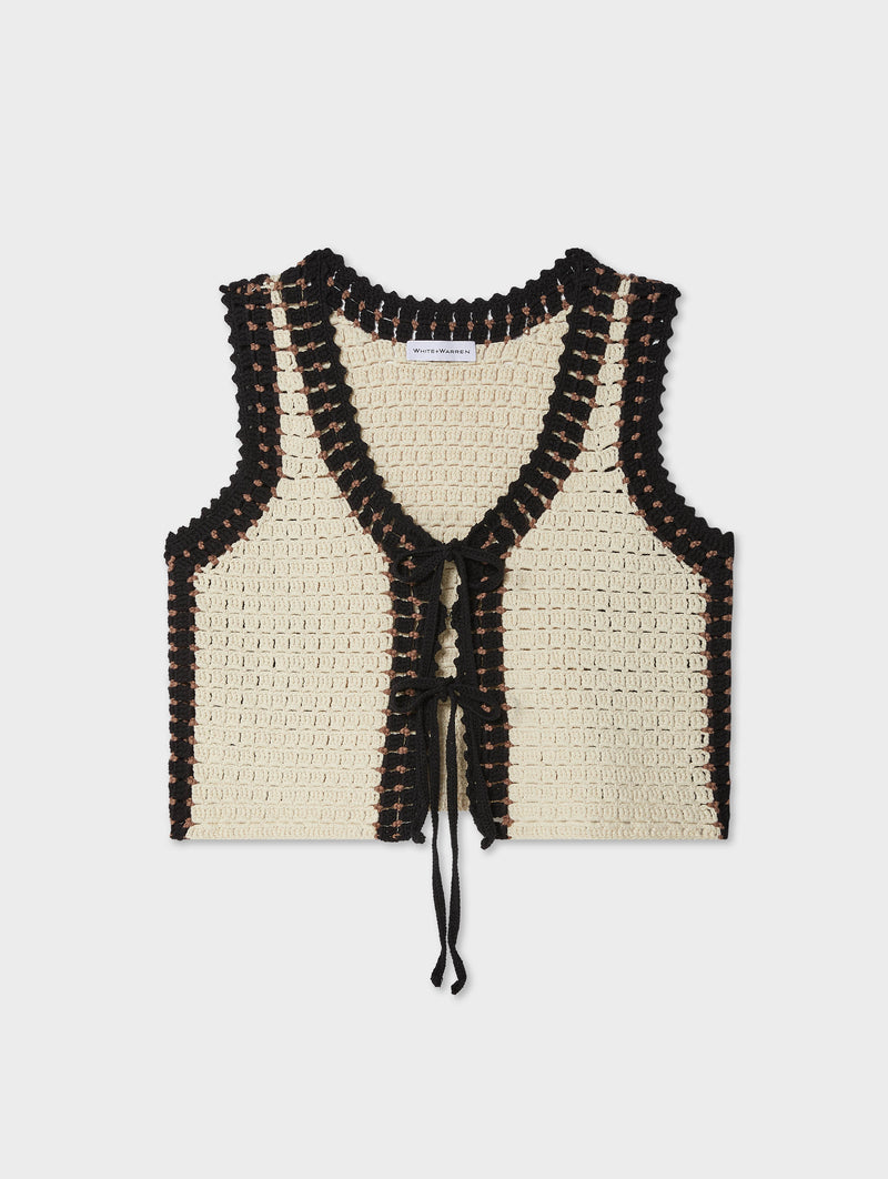 Hand-Crochet Reversible Tie Tank