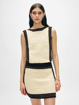 Hand-Crochet Reversible Tie Tank