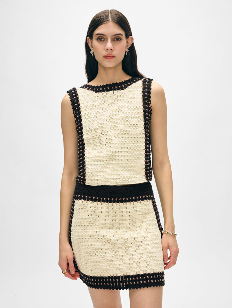 Hand-Crochet Reversible Tie Tank