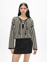 Hand-Crochet Cotton Splitneck