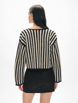 Hand-Crochet Cotton Splitneck