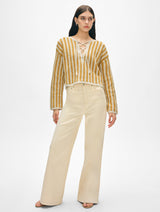 Hand-Crochet Cotton Splitneck