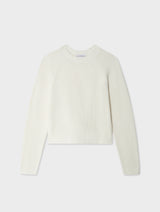 Cotton Ribbed Raglan Crewneck