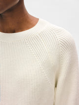 Cotton Ribbed Raglan Crewneck