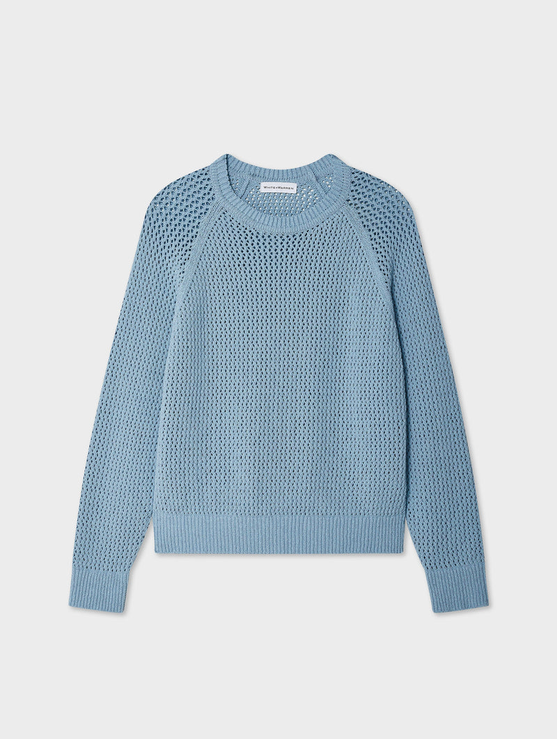 Fine Cotton Bouclé Mesh Sweatshirt