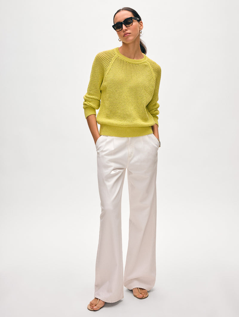 Fine Cotton Bouclé Mesh Sweatshirt