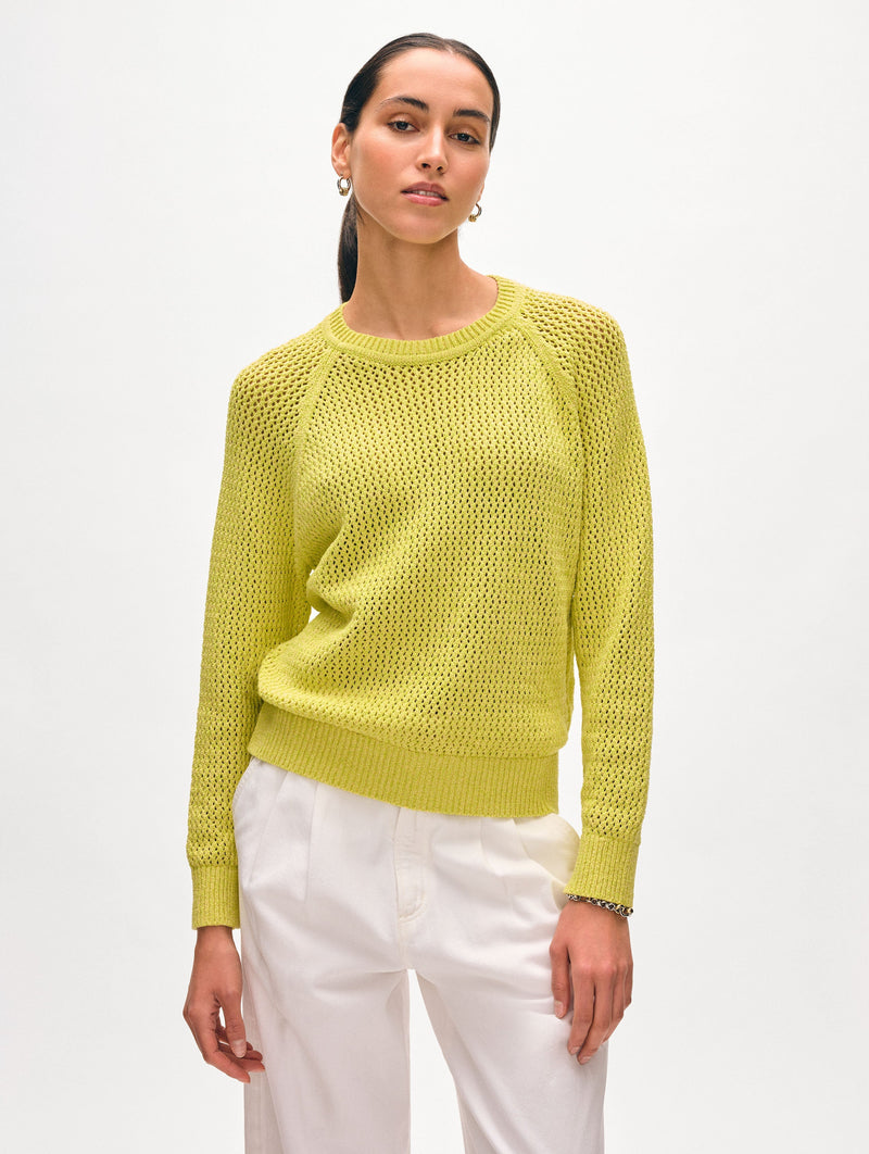 Fine Cotton Bouclé Mesh Sweatshirt