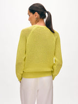 Fine Cotton Bouclé Mesh Sweatshirt