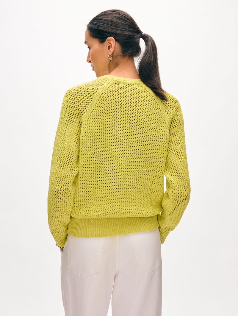 Fine Cotton Bouclé Mesh Sweatshirt