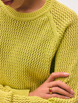 Fine Cotton Bouclé Mesh Sweatshirt