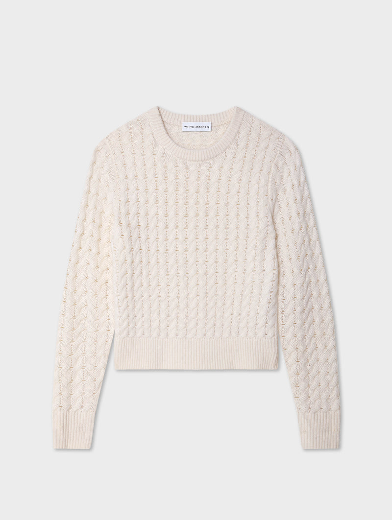 Cashmere Cable Crewneck