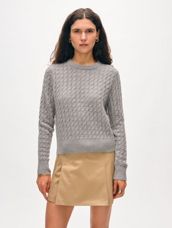 Cashmere Cable Crewneck
