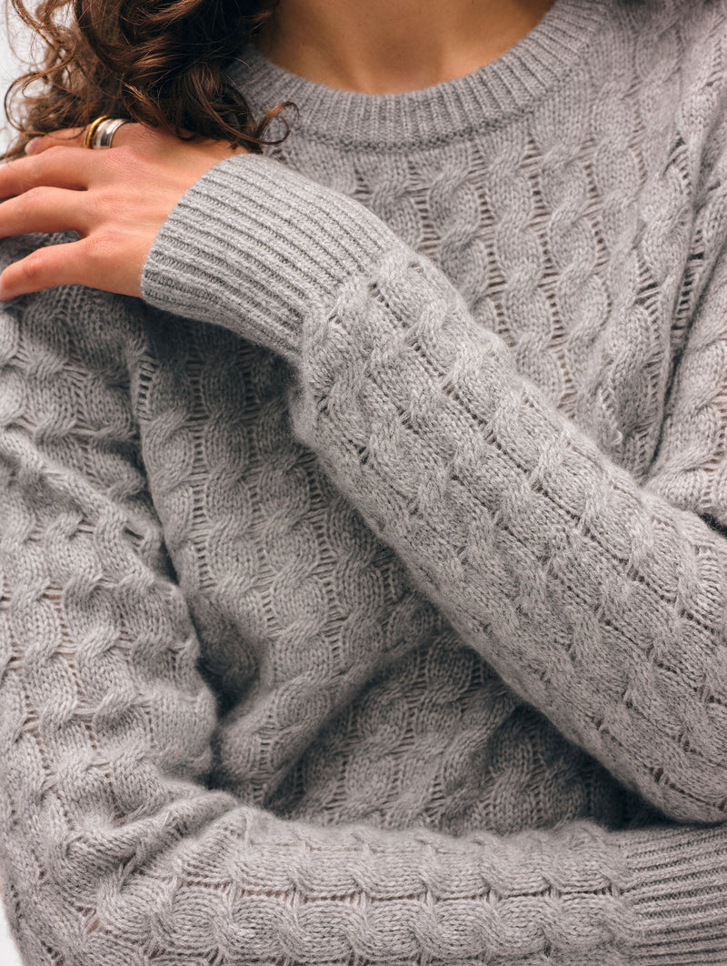 Cashmere Cable Crewneck