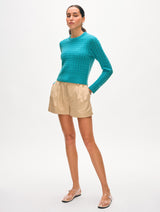 Cashmere Cable Crewneck