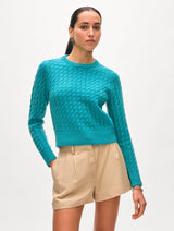 Cashmere Cable Crewneck