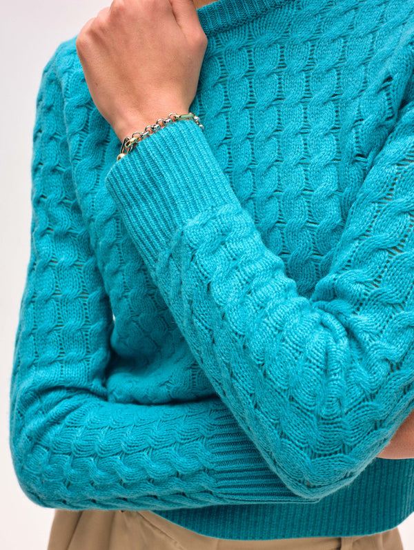 Cashmere Cable Crewneck