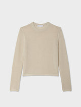 Cashmere Waffle Mesh Crewneck