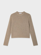Cashmere Waffle Mesh Crewneck