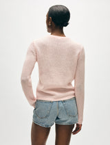 Cashmere Waffle Mesh Crewneck