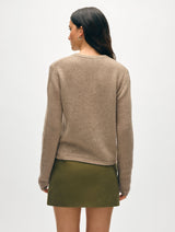 Cashmere Waffle Mesh Crewneck