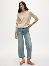 Cashmere Waffle Mesh Crewneck