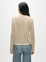 Cashmere Waffle Mesh Crewneck