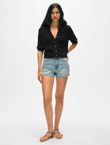Cashmere Short Sleeve Cardigan