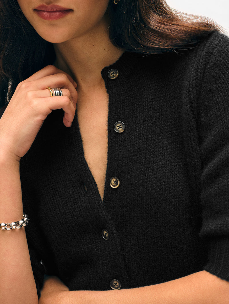 Cashmere Short Sleeve Cardigan