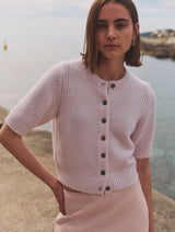 Cashmere Short Sleeve Cardigan
