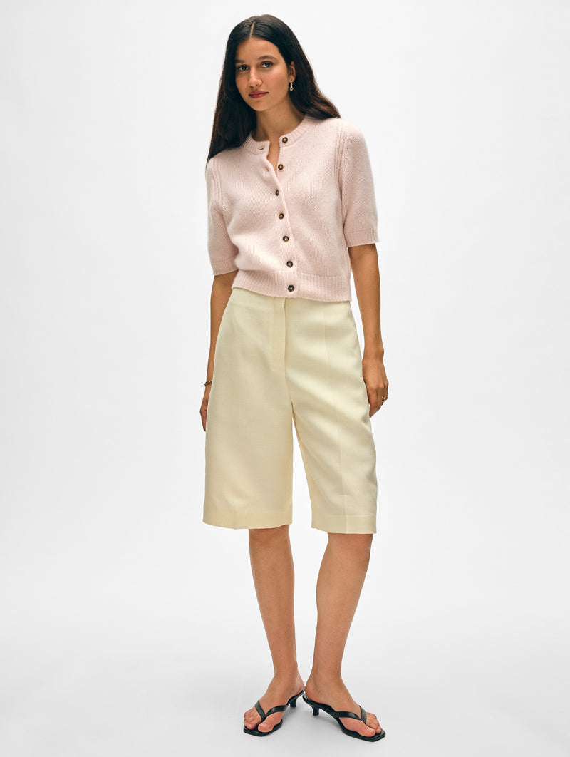 Cashmere Short Sleeve Cardigan