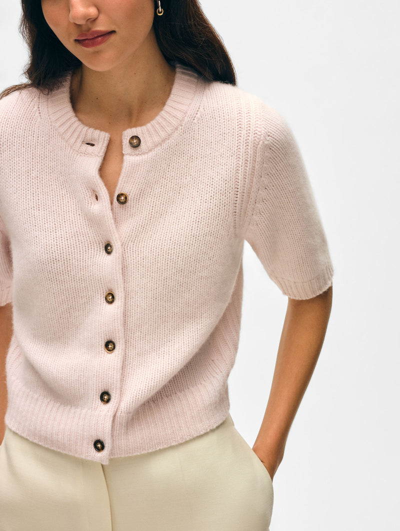 Cashmere Short Sleeve Cardigan