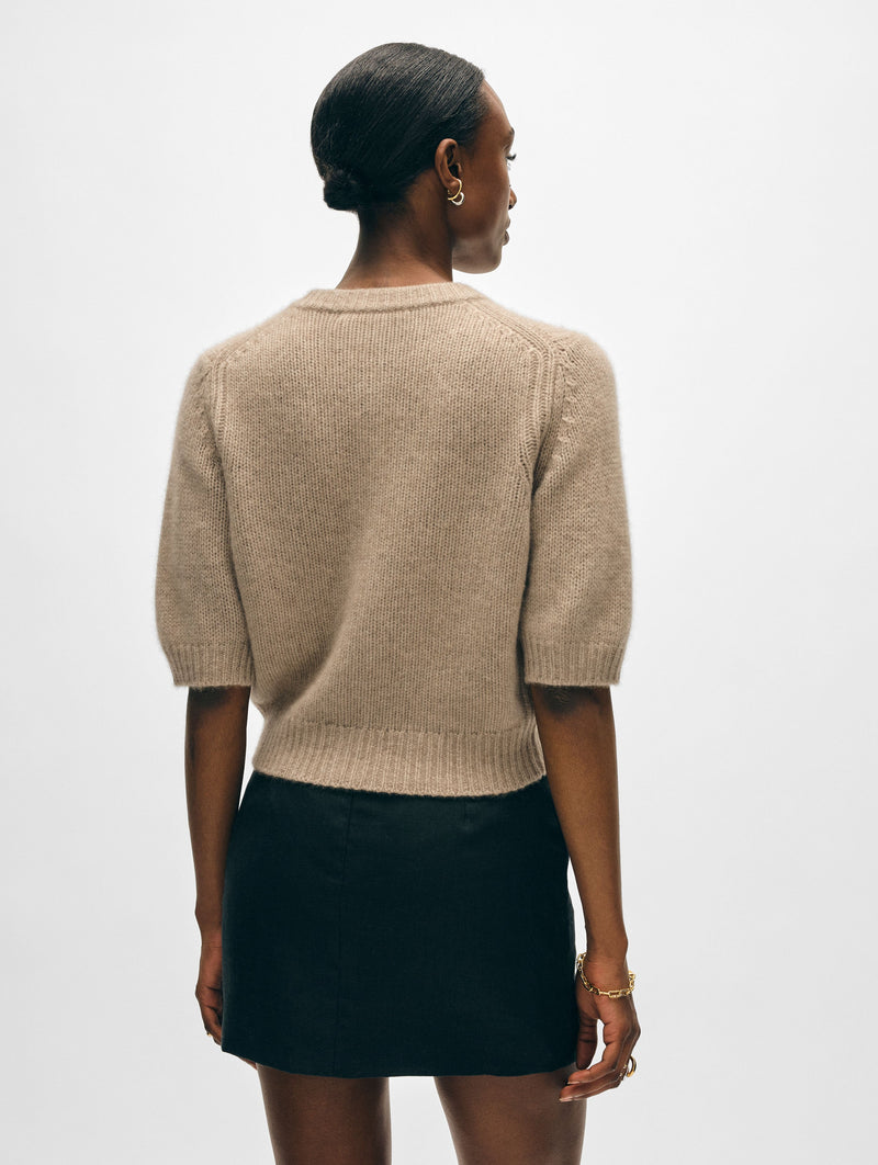 Cashmere Short Sleeve Cardigan