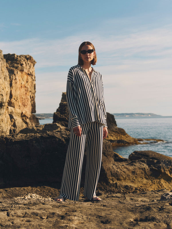 Superfine Organic Cotton Striped Pant