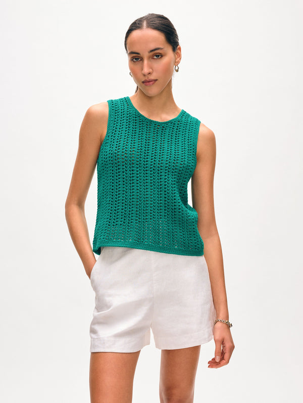 Hand Crochet Lofty Cotton Tank